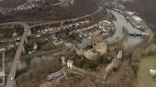 Aerial view over Marksburg Castle in Germany
Marksburg is a castle above the Braubach town in Rhineland-Palatinate, Germany
 photo