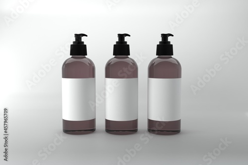 3D Rendered Bottles Mockup Template