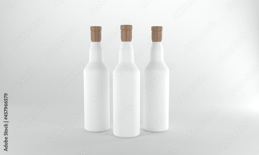 3D Rendered Bottles Mockup Template 3D Rendered Bottles Mockup Template