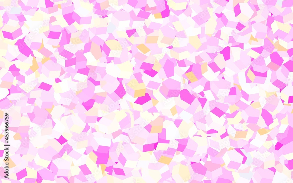 Light Pink, Yellow vector template in hexagonal style.