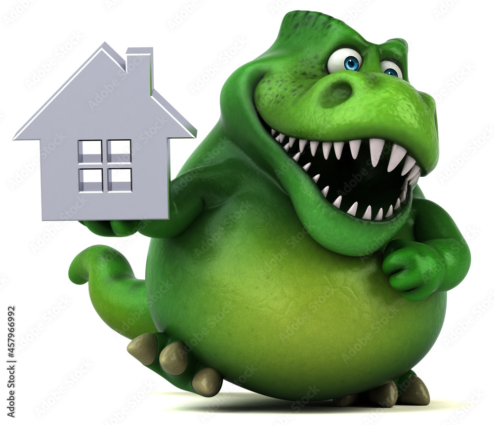 Fototapeta premium Fun dinosaur - 3D Illustration