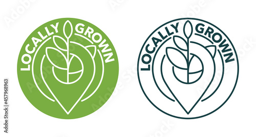 Locally grown flat emblem in thin line pin
