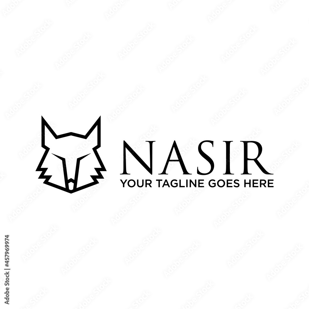 Simple and unique Fox head in attractive line shape image graphic icon logo design abstract concept vector stock. Can be used with related animal or predator Simple and unique Fox head in attractive line shape image graphic icon logo design abstract concept vector stock. Can be used with related animal or predator