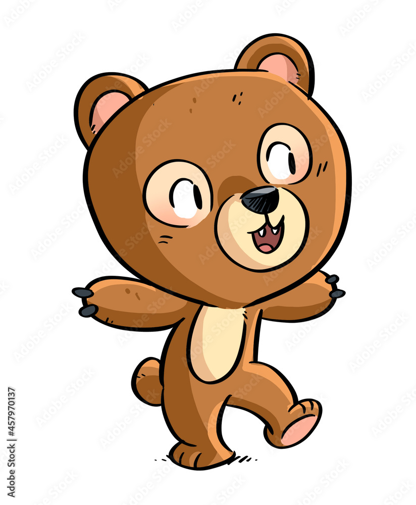 Illustration of boy wearing a bear costume Illustration of boy wearing a bear costume