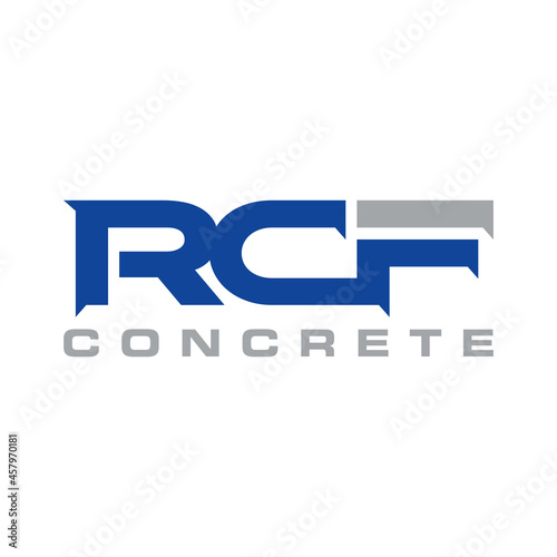 Simple Letter or word RCF sport font in connected image graphic icon logo design abstract concept vector stock. Can be used in conjunction with initial or race