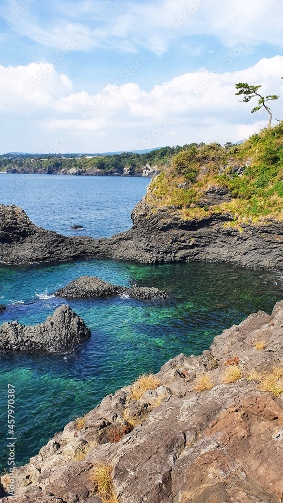 Obraz premium 대한민국 제주도 서귀포시 월평포구