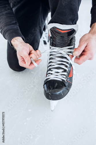 Photography Ice skating in winter freedom of glide - hockey season
