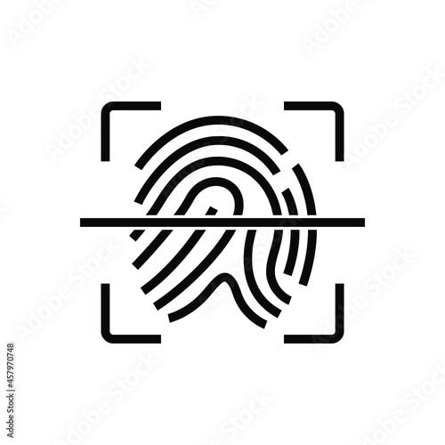 Fingerprint scan icon