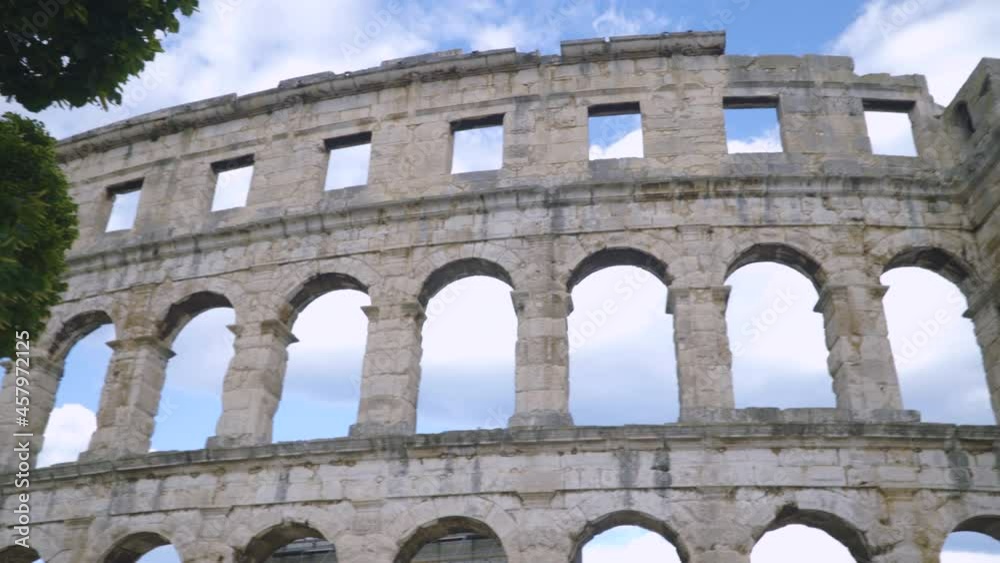 The Pula Arena, Roman amphitheater located in Pula, Croatia. The Pula Arena, Roman amphitheater located in Pula, Croatia.