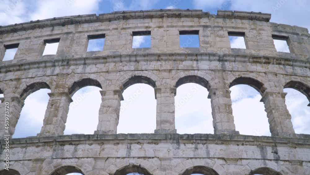 The Pula Arena, Roman amphitheater located in Pula, Croatia. The Pula Arena, Roman amphitheater located in Pula, Croatia.