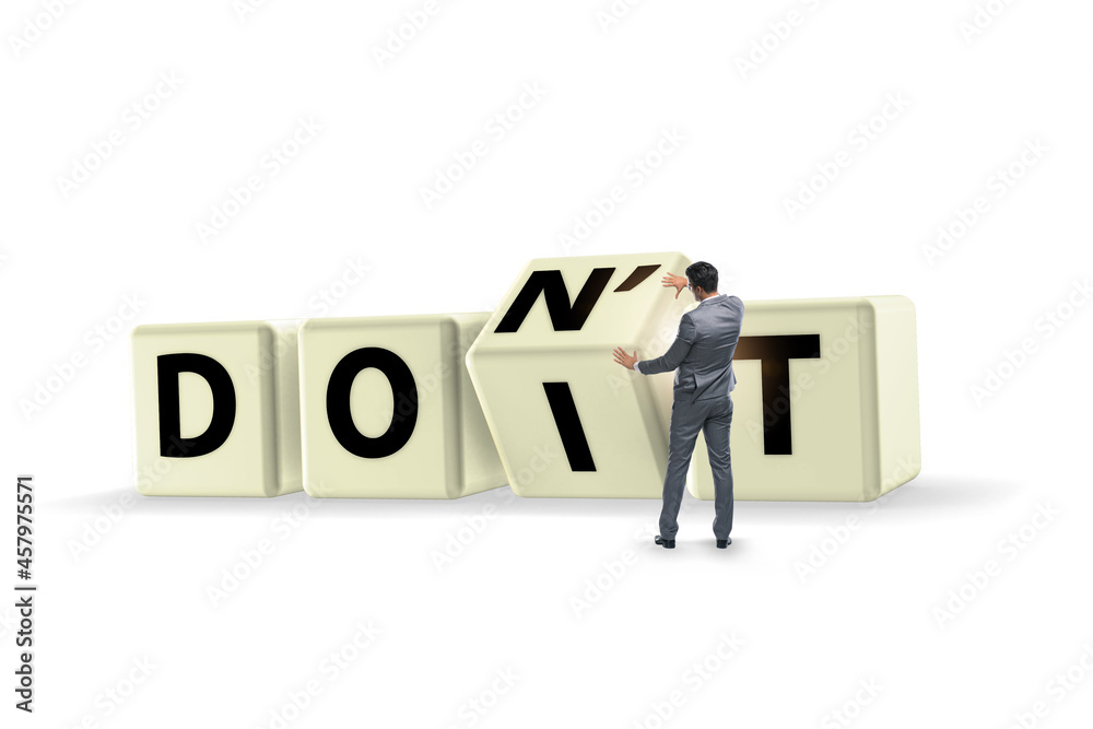 Determination concept with rotating cubes