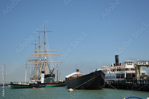 Historische Schiffe in der San Francisco Bay, Kalifornien