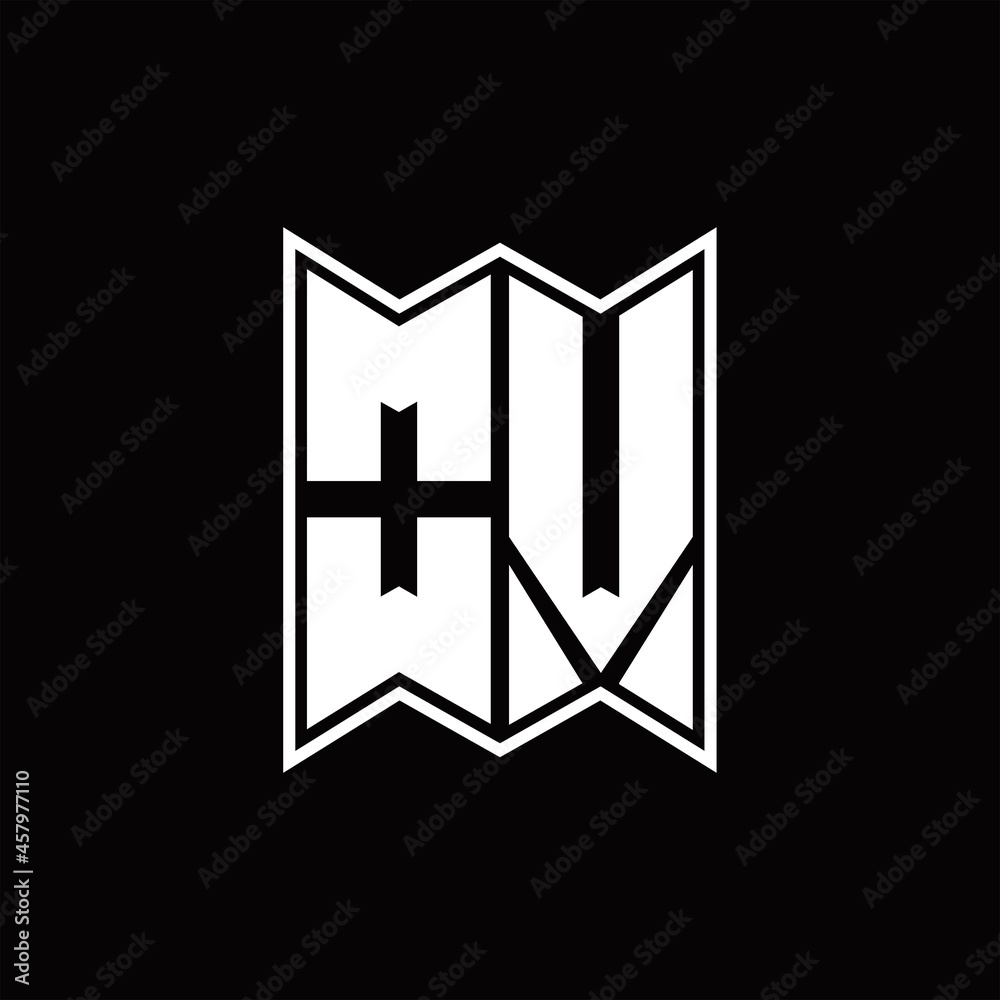 OV Logo monogram with emblem style design template OV Logo monogram with emblem style design template