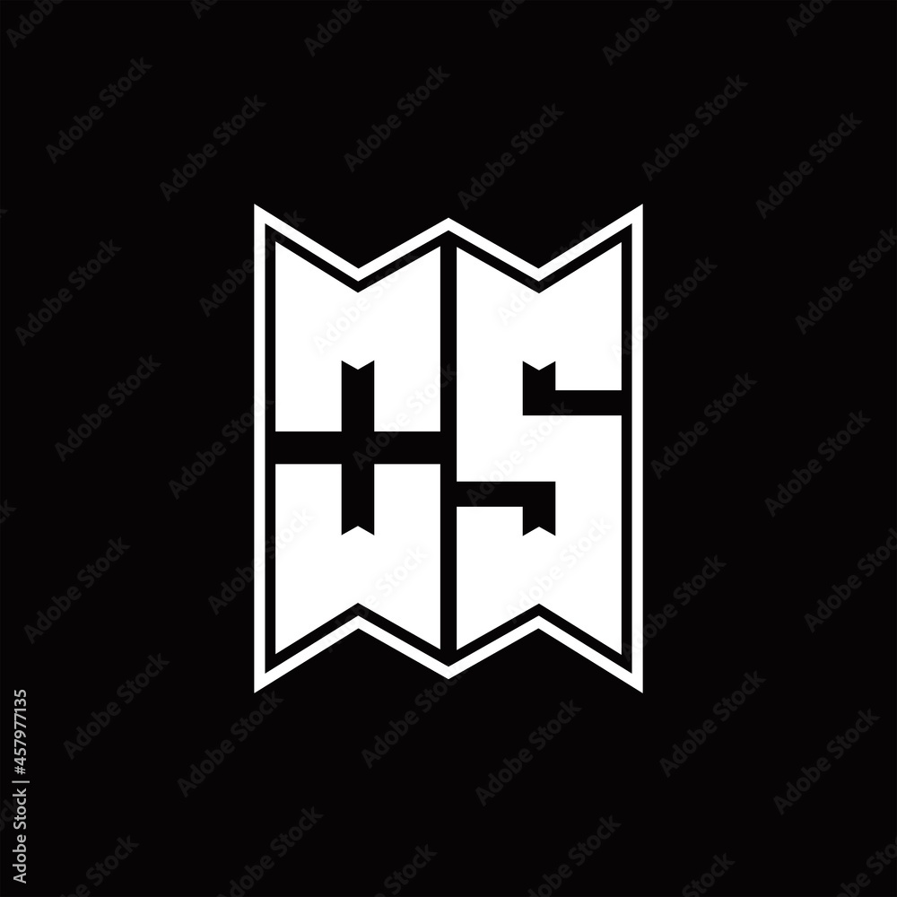OS Logo monogram with emblem style design template OS Logo monogram with emblem style design template