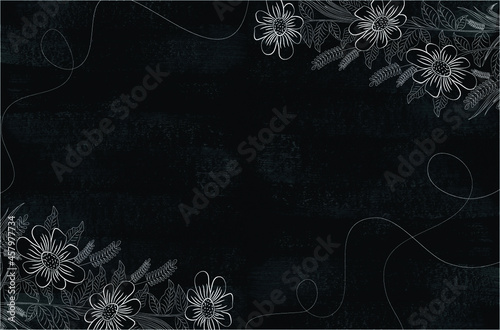 Black & White Flower vector
