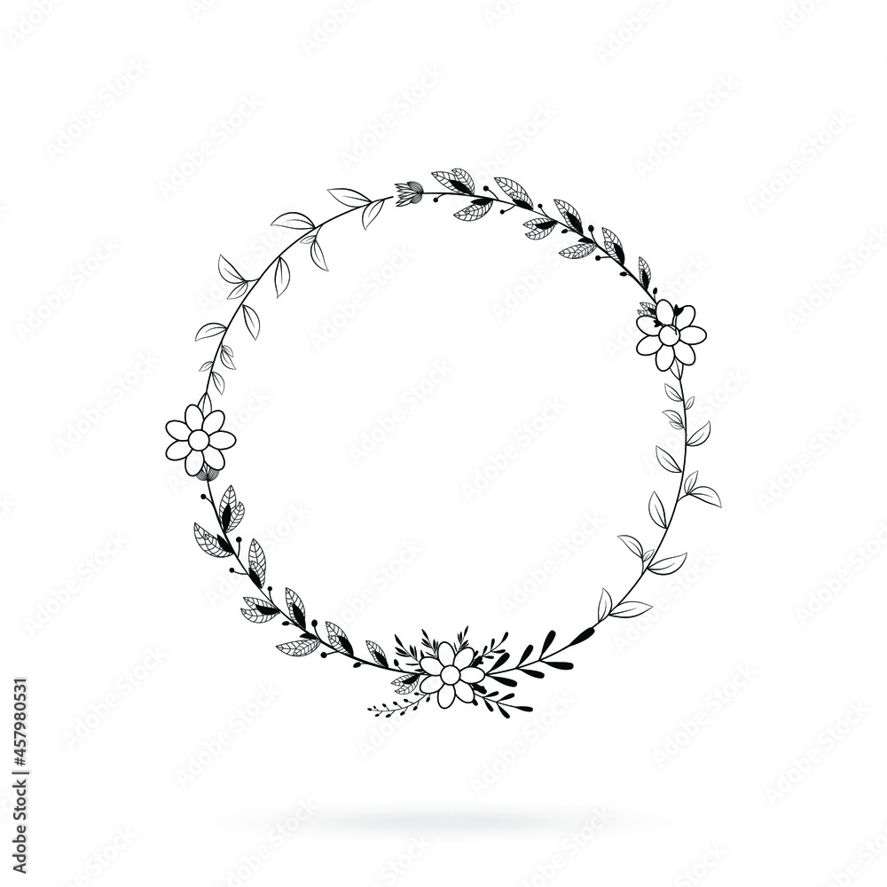 frame botanical vector design floral ornament isolated template frame botanical vector design floral ornament isolated template
