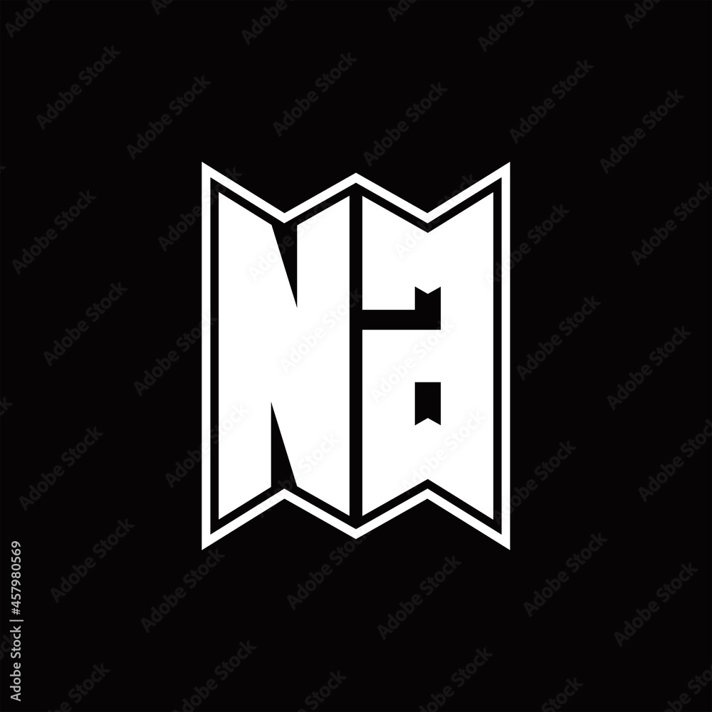 NG Logo monogram with emblem style design template NG Logo monogram with emblem style design template