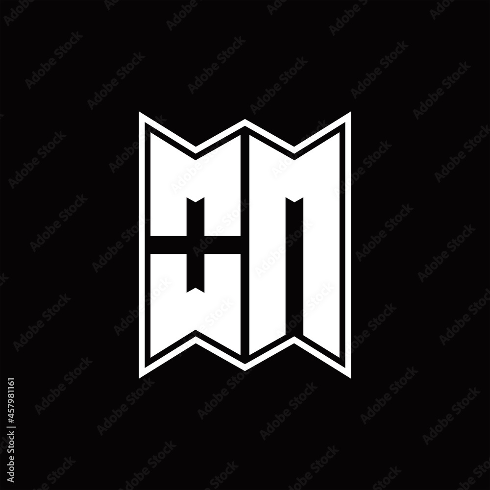 OM Logo monogram with emblem style design template OM Logo monogram with emblem style design template