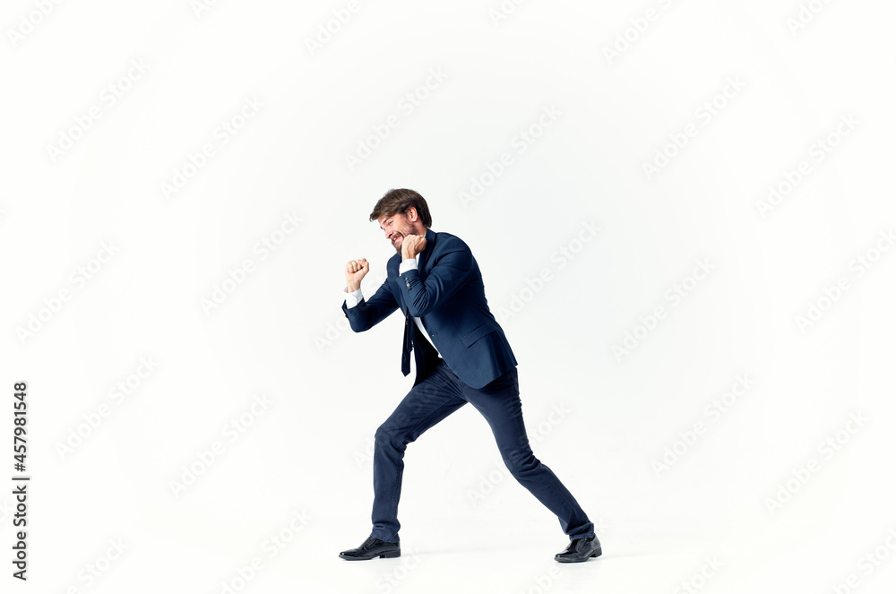 The man in a suit emotions successful office Studio The man in a suit emotions successful office Studio
