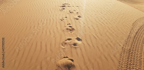 footprints in the sand