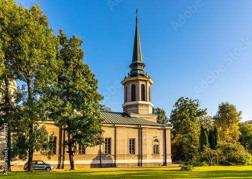 Lutheran Evangelical Church of Christ Ascension at Pulawska 2A street in Mokotow district of Warsaw, Poland photo