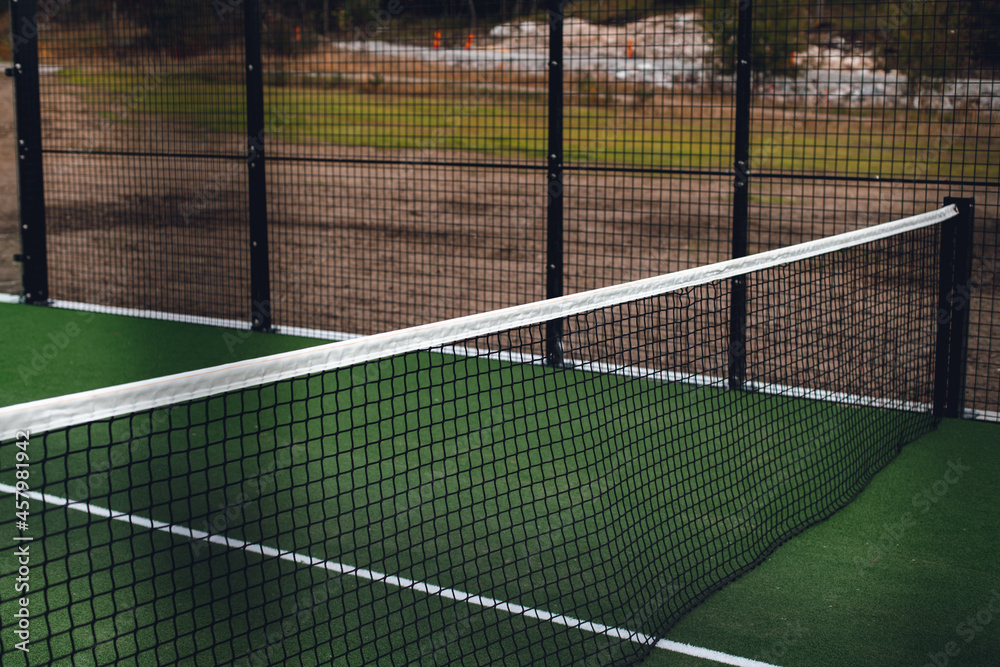 Paddle court outside in Sweden a cloudy day Paddle court outside in Sweden a cloudy day