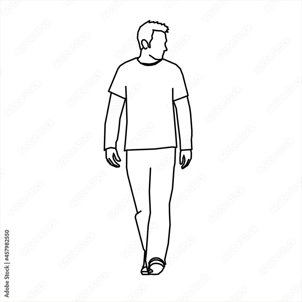 Sketch vector design of a teenage boy looking over Sketch vector design of a teenage boy looking over