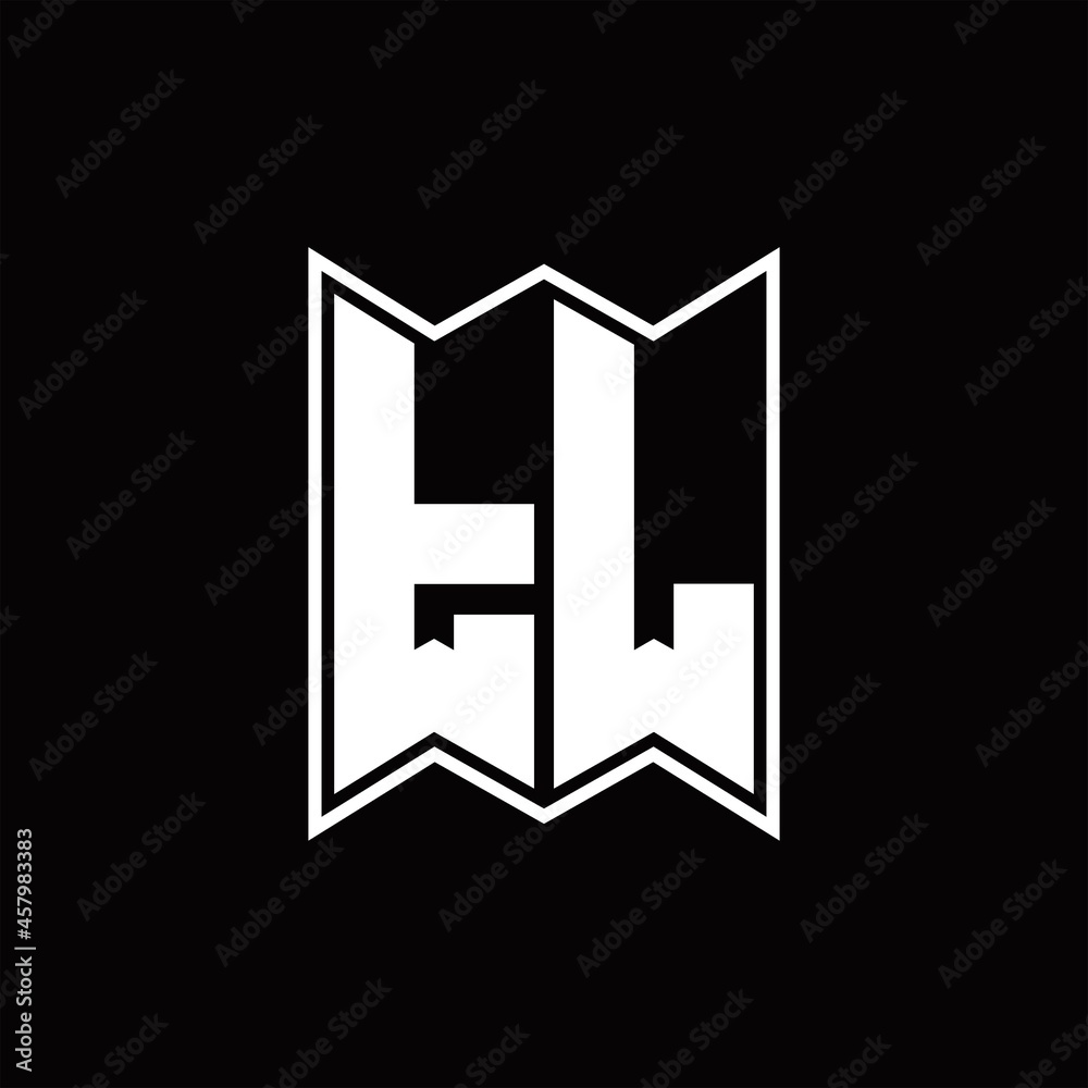 TL Logo monogram with emblem style design template TL Logo monogram with emblem style design template