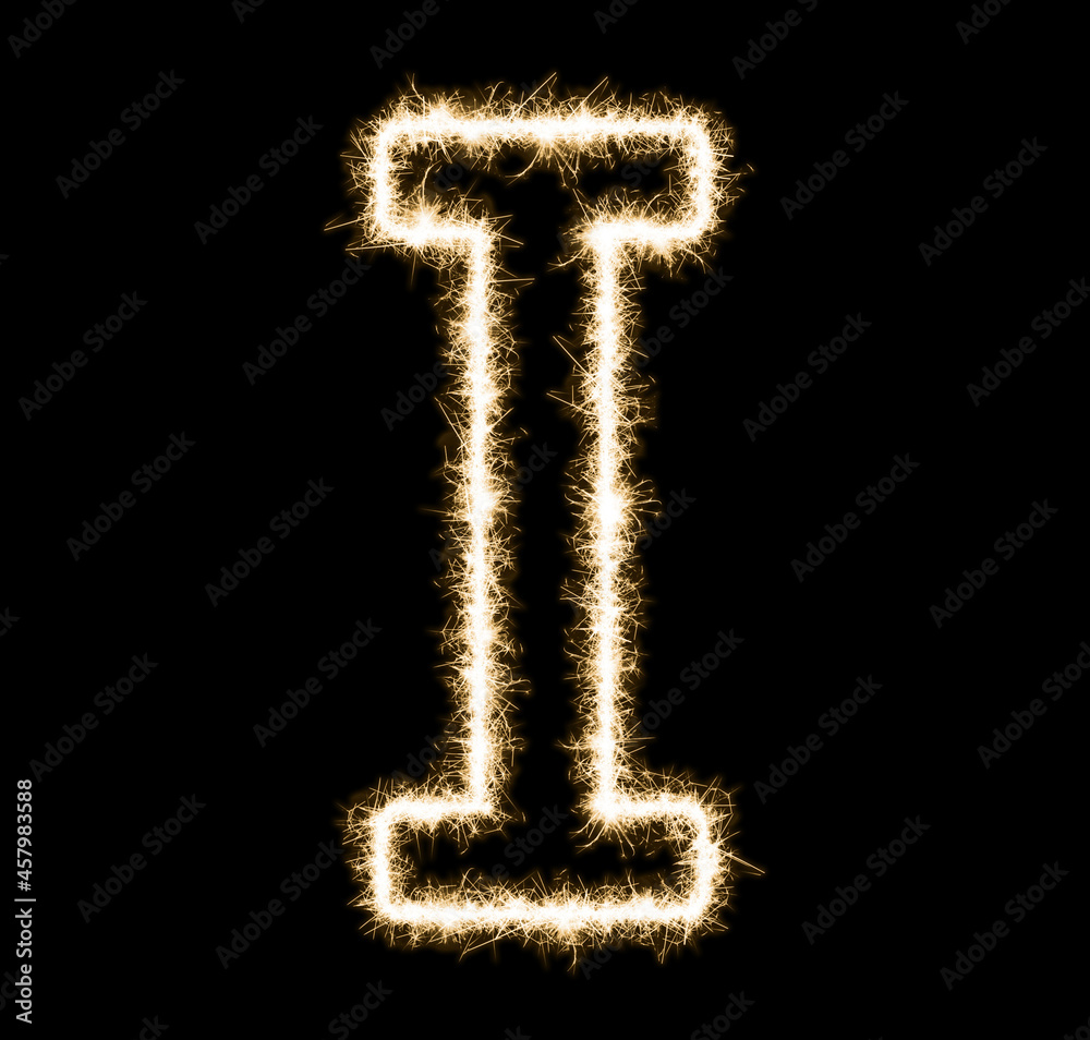 Letter I - Made out of sparkles Letter I - Made out of sparkles