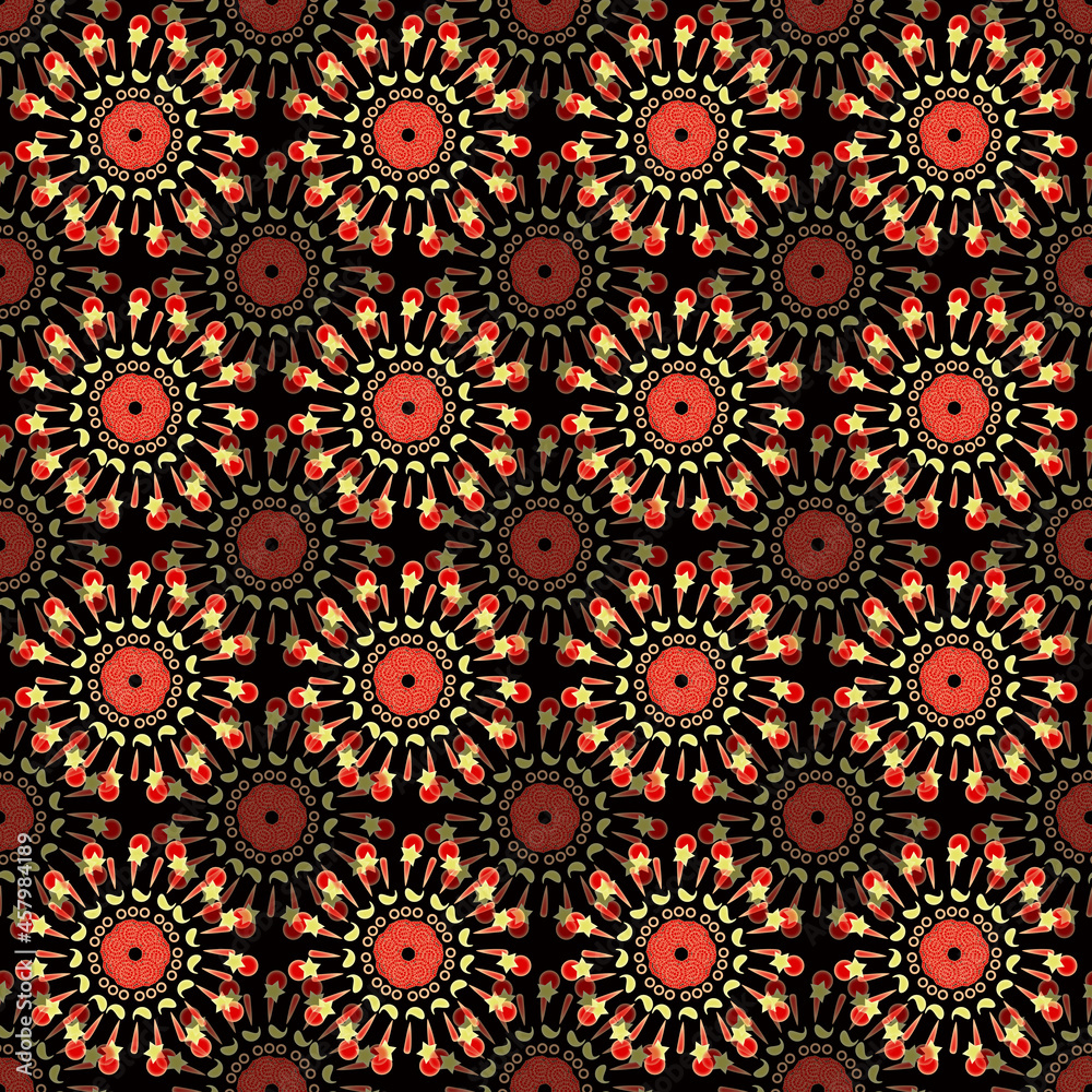 pattern decorazioni astratte natalizie su sfondo nero pattern decorazioni astratte natalizie su sfondo nero
