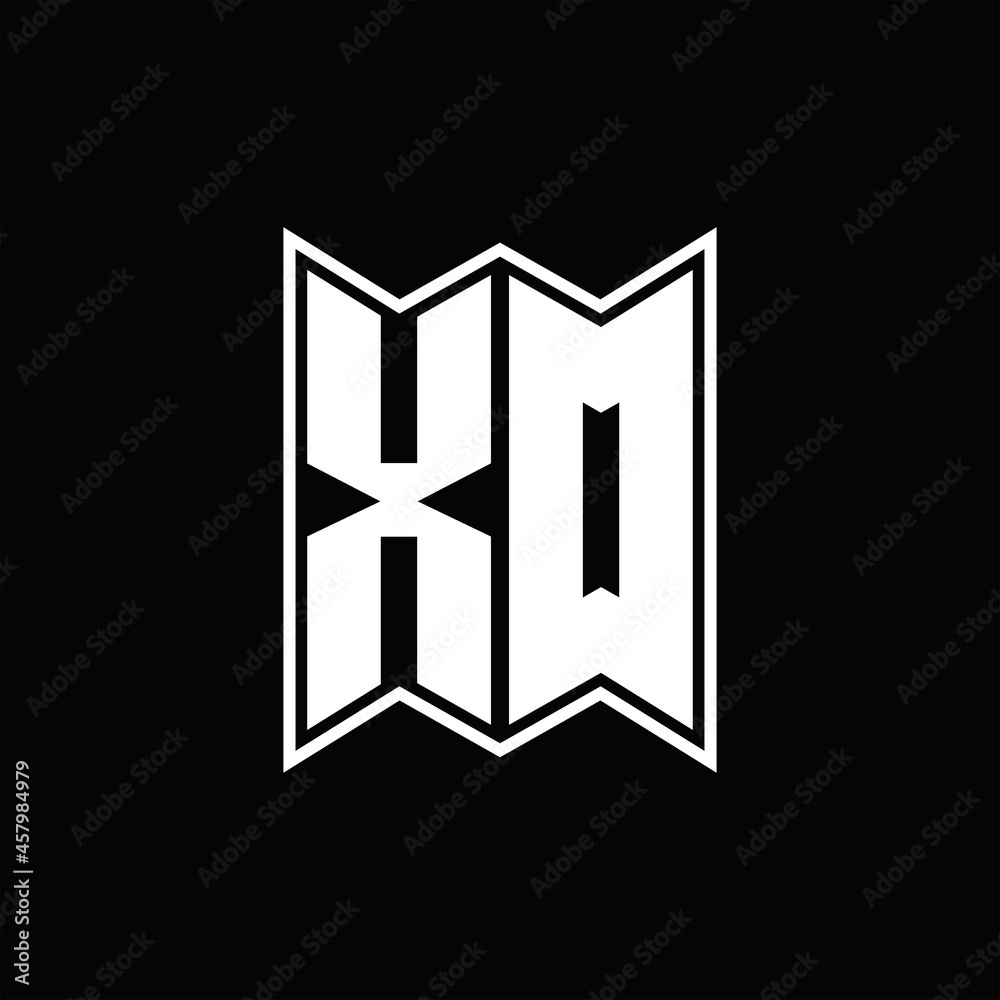 XD Logo monogram with emblem style design template XD Logo monogram with emblem style design template