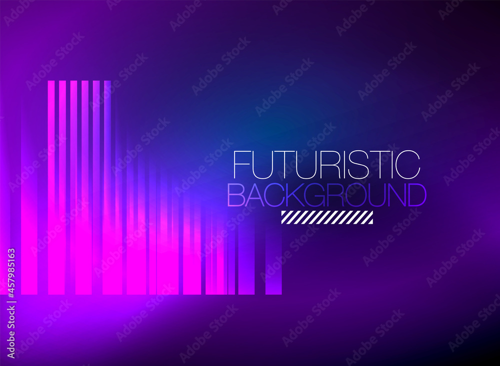 Bright neon color techno abstract background, shiny glowing neon lines in the dark background Bright neon color techno abstract background, shiny glowing neon lines in the dark background