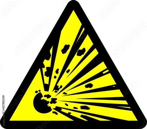 Hazard Explosive Material Warning Sign