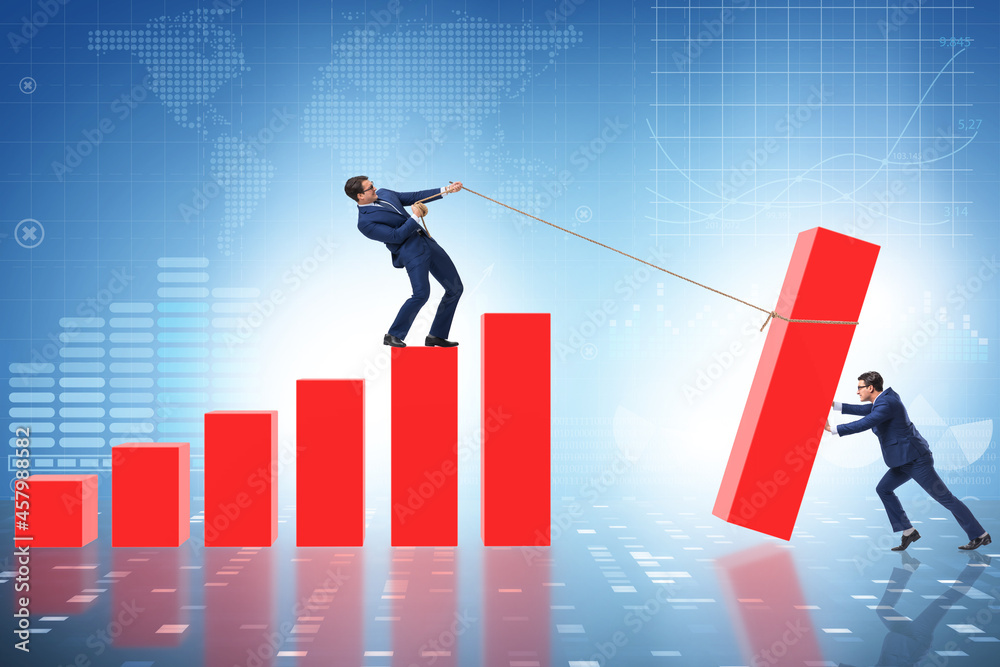 Economic growth concept with business people Economic growth concept with business people