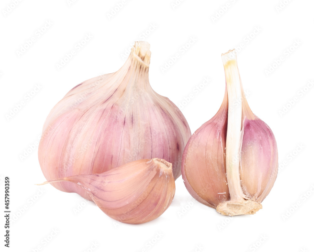 Garlic on a white background, isolated