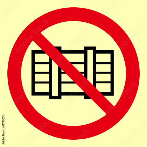 No Pallets ISO Vector Sign