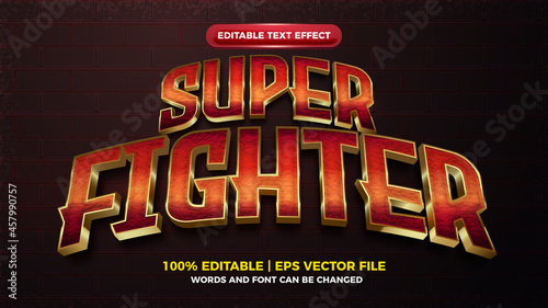 super fighter bold editable text effect