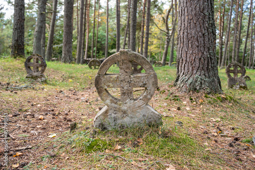 cemetery in vormis island estonia photo