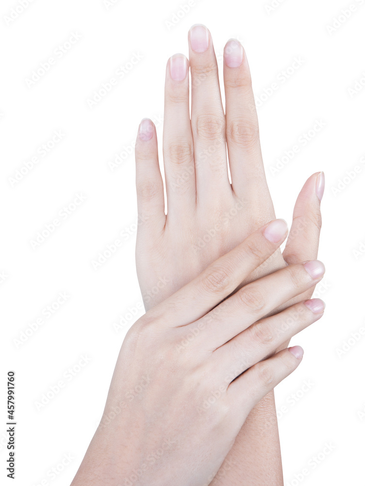 Female beautiful talent hand, arm fingernails fingers in good shape skin figure gesture, isolated Female beautiful talent hand, arm fingernails fingers in good shape skin figure gesture, isolated