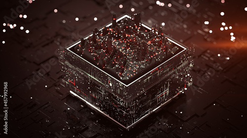 Red central processing unit...