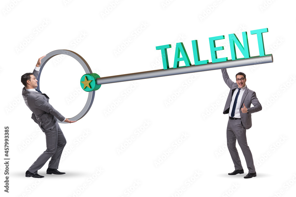 Businessman in talent management concept Businessman in talent management concept