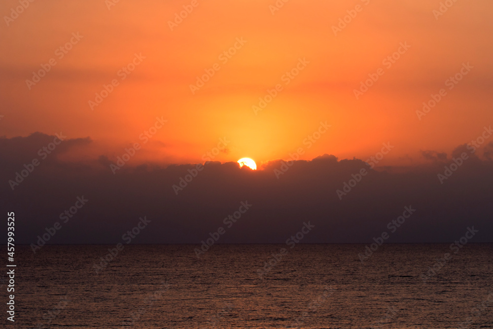 Sunrise over the Mediterranean Sea