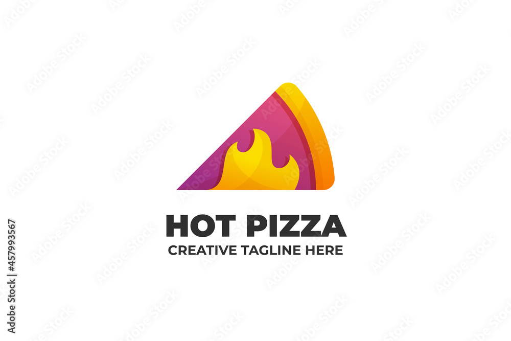 Hot Pizza Fast Food Business Logo Hot Pizza Fast Food Business Logo