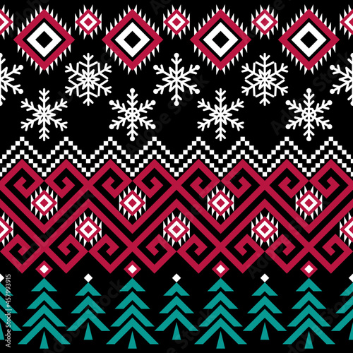 Holidays vector pattern, Christmas seamless pattern, winter pattern with snowflakes