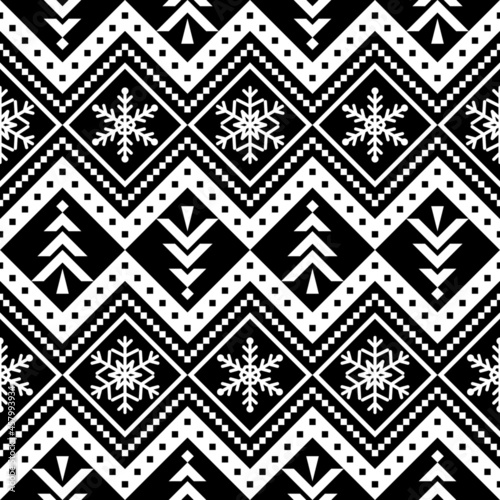 Holidays vector pattern, Christmas seamless pattern, winter pattern with snowflakes