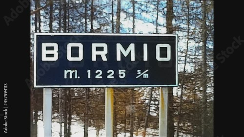 Italy 1970, Bormio street sign photo