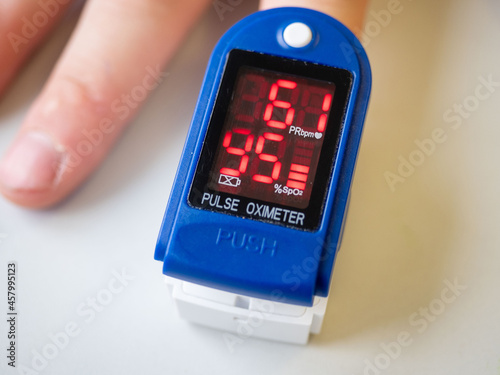 Pulse Oximeter - digital compact medical device for measuring blood oxygen saturation