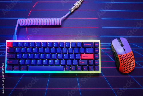 Mechanical keyboard with colorful keycaps