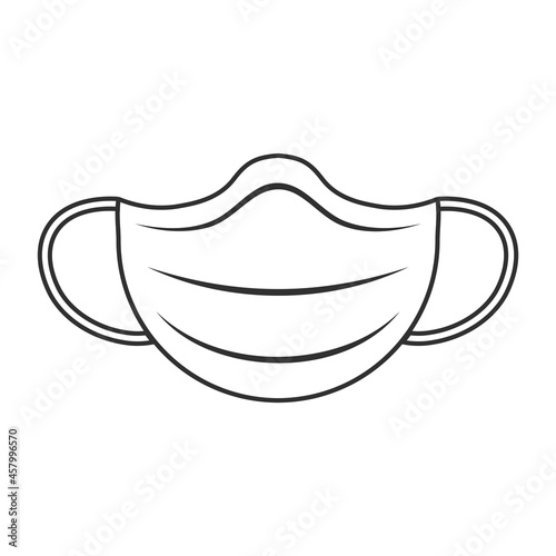 Medical face mask icon. Vector icon isolated on white background.