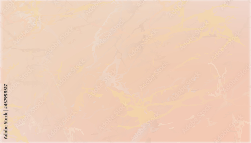 Fototapeta premium Studio orange marble wall room backgrop.Vector illustration yellow gold foil texture on marble floor